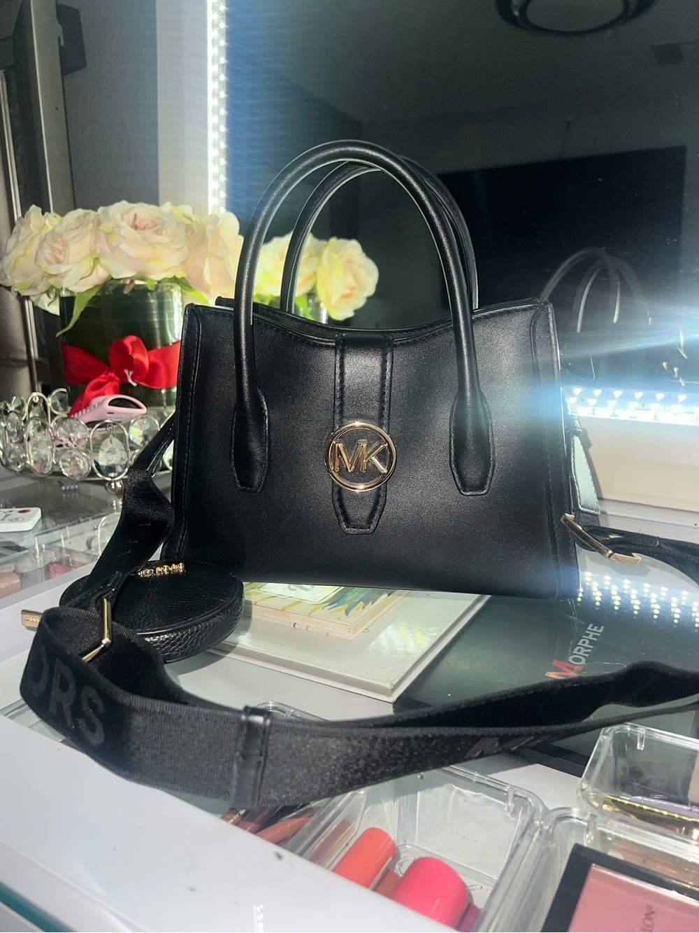 Michael Kors Small Faux Leather Satchel